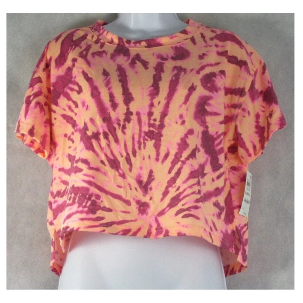 Jenni Women's Soft Short Sleeve Lounge Pajama Top T-Shirt, Melon Tie Dye, XS